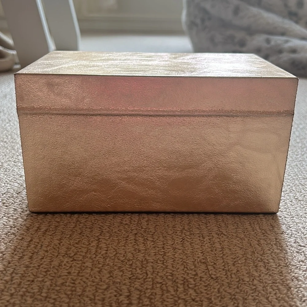 restoration hardware gold jewelry box